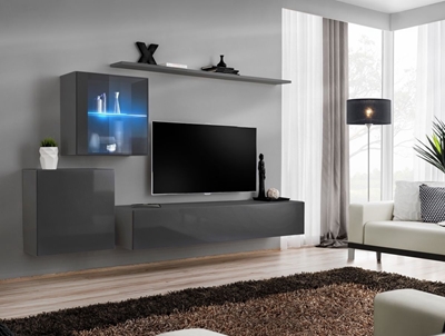 Picture of ASM Switch XV Living Room Wall Unit Set Graphite