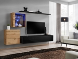 Show details for ASM Switch XV Living Room Wall Unit Set Wotan Oak/Black