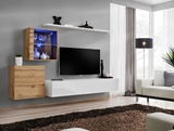 Show details for ASM Switch XV Living Room Wall Unit Set Wotan Oak/White