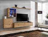 Show details for ASM Switch XV Living Room Wall Unit Set Wotan Oak