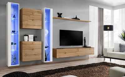 Picture of ASM Switch XVI Wall Unit Wotan Oak/White