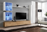 Show details for ASM Switch XVIII Wall Unit White/Wotan Oak