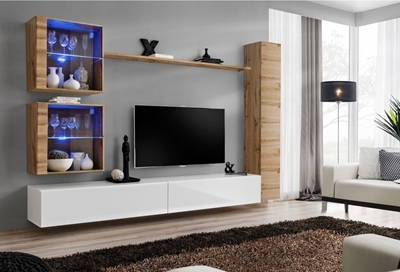 Picture of ASM Switch XVIII Wall Unit Wotan Oak/White