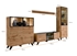 Picture of ASM Thin Living Room Wall Unit Set Wotan Oak/Black