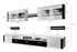 Picture of ASM Zoom Living Room Wall Unit Set White/Black