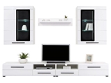 Show details for Black Red Whit Argus Wall Unit White