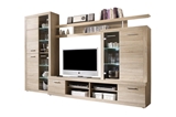 Show details for Black Red White Cancan 4 Wall Unit Sonoma Oak