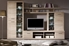 Picture of Black Red White Cancan 4 Wall Unit Sonoma Oak