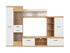 Picture of Black Red White Evora 1 Wall Unit Oak Minerva/White