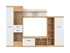 Picture of Black Red White Evora 2 Wall Unit Oak Minerva/White