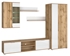 Picture of Black Red White Zele Wall Unit White/Brown