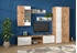 Picture of Black Red White Zele Wall Unit White/Brown