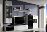 Show details for Idzczak Meble Bellano Lux Wall Unit Black/White