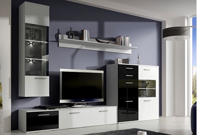 Picture of Idzczak Meble Bellano Lux Wall Unit Black/White