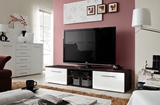 Show details for TV galds ASM Bono II Wenge/White Gloss, 1800x450x350 mm