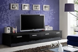 Show details for TV galds ASM Duo Black, 2000x450x350 mm