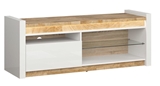 Show details for TV galds Black Red White Alameda White/Oak, 1470x460x550 mm