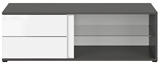 Show details for TV galds Black Red White Graphic Grey Wolfram/White, 1200x486x385 mm