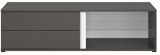 Show details for TV galds Black Red White Graphic Wolfram Grey, 1430x485x385 mm