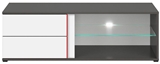 Show details for TV galds Black Red White Graphic Wolfram Grey/White/red, 1200x486x385 mm