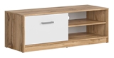 Show details for TV galds Black Red White Matos Wotan Oak/White, 1185x445x425 mm