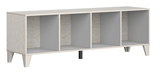 Show details for TV galds Black Red White Stanford Light Grey/Plywood, 1600x420x530 mm