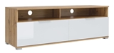 Show details for TV galds Black Red White Zele Wotan Oak/White, 1350x410x450 mm