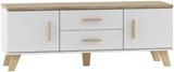 Show details for TV galds Cama Meble Lotta 140 White / Sonoma Oak, 1400x400x530 mm