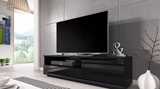 Show details for TV galds Cama Meble Muza Black, 1380x400x410 mm