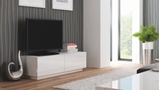 Show details for TV galds Halmar Livo RTV 160S Glossy White, 1600x400x380 mm