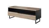 Show details for TV galds Idzczak Meble Luna 03 Black Matt/Grandson Oak, 1200x570x500 mm