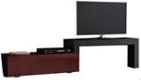 Show details for TV galds Pro Meble Arsenal Black/Red, 1080x350x450 mm