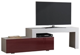 Show details for TV galds Pro Furniture Arsenal White / Red, 1080x350x450 mm