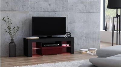 Picture of TV galds Pro Meble Milano 110 Black/Red, 1100x350x450 mm