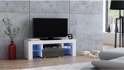 Picture of TV galds Pro Meble Milano 110 White/Grey, 1100x350x450 mm