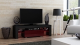 Show details for TV galds Pro Meble Milano 130 Black/Red, 1300x350x450 mm
