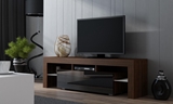 Show details for TV galds Pro Meble Milano 130 Walnut/Black, 1300x350x450 mm
