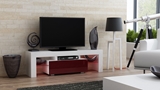 Show details for TV galds Pro Meble Milano 130 White/Red, 1300x350x450 mm