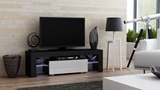 Show details for TV galds Pro Meble Milano 130 With Light Black/White, 1300x350x450 mm