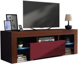 Show details for TV galds Pro Meble Milano 130 With Light Walnut/Red, 1300x350x450 mm