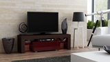 Show details for TV galds Pro Meble Milano 130 With Light Wenge/Red, 1300x350x450 mm