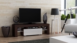Show details for TV galds Pro Meble Milano 130 With Light Wenge/White, 1300x350x450 mm