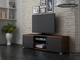 Show details for TV galds Pro Meble Milano 150 Walnut/Black, 1500x350x420 mm