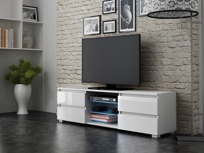Picture of TV galds Pro Meble Milano 150 White, 1500x350x420 mm