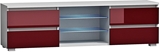 Show details for TV galds Pro Meble Milano 150 White/Red, 1500x350x420 mm