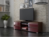 Show details for TV galds Pro Meble Milano 150 With Light Walnut/Red, 1500x350x420 mm