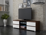 Show details for TV galds Pro Meble Milano 150 With Light Walnut/White, 1500x350x420 mm