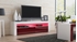 Picture of TV galds Pro Furniture Milano 157 White / Red, 1575x350x500 mm