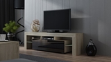 Show details for TV galds Pro Meble Milano 160 With Light Sonoma Oak/Black, 1600x350x450 mm