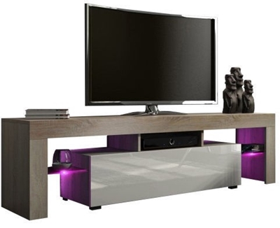 Picture of TV galds Pro Meble Milano 160 With Light Sonoma Oak/Grey, 1600x350x450 mm